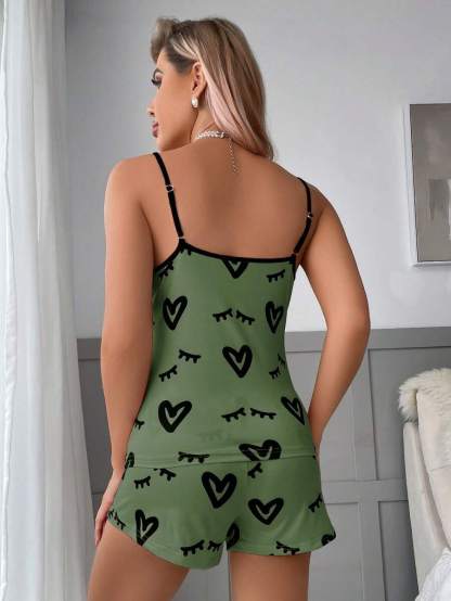 All Over Print Bow Front Set-Soco Hoodie