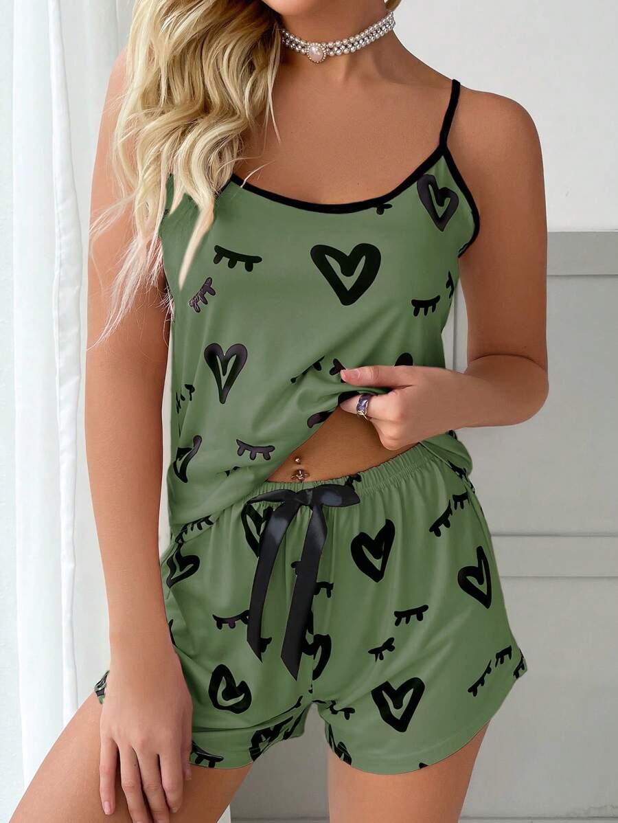 All Over Print Bow Front Set-Soco Hoodie