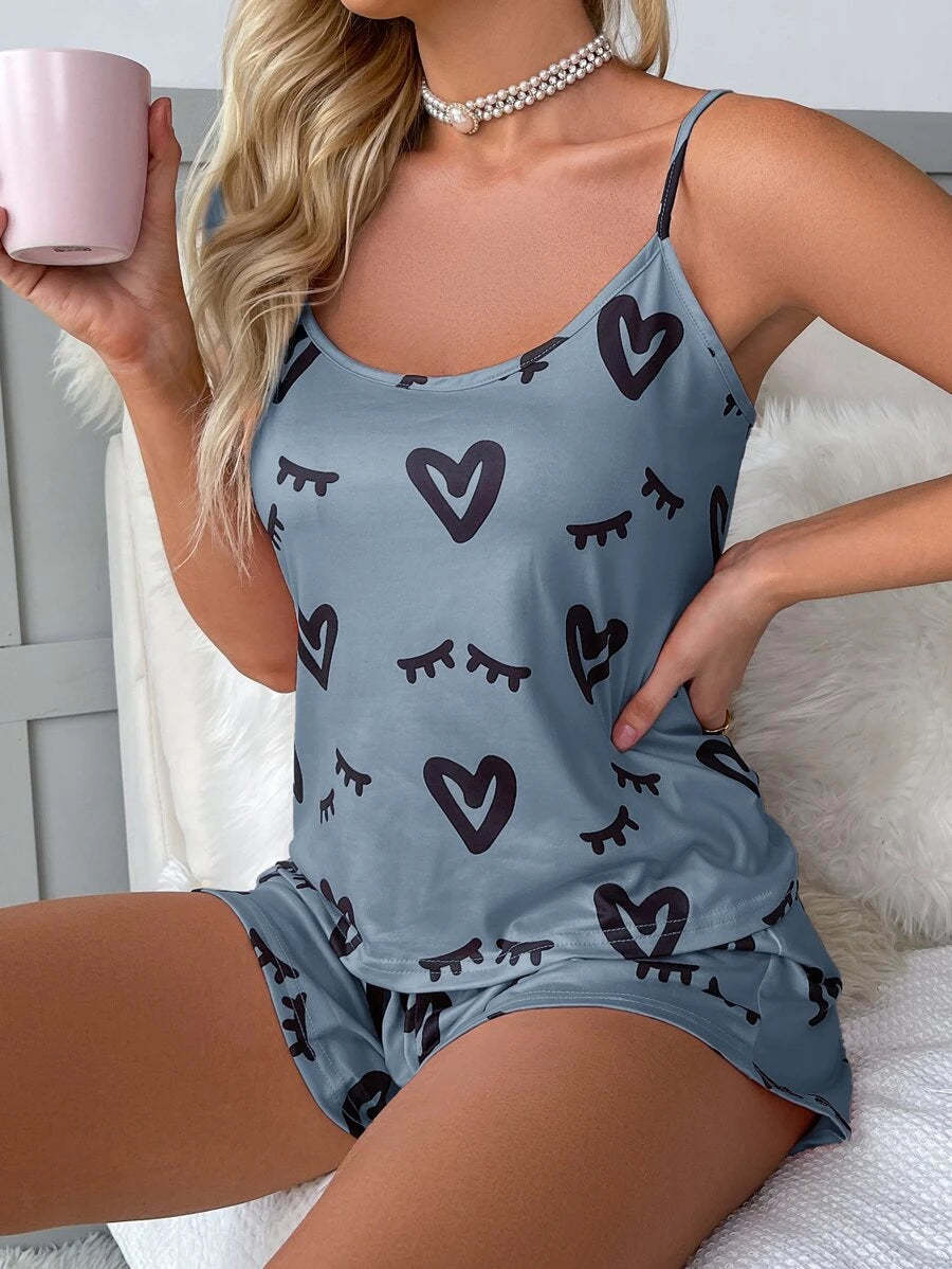 All Over Print Bow Front Set-Soco Hoodie