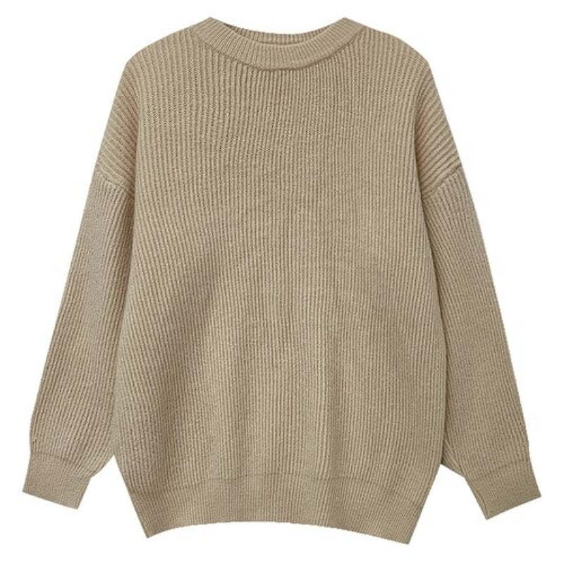 Cashmere Knitted Solid Long-Sleeved Loose Pullover For Women-Soco Hoodie