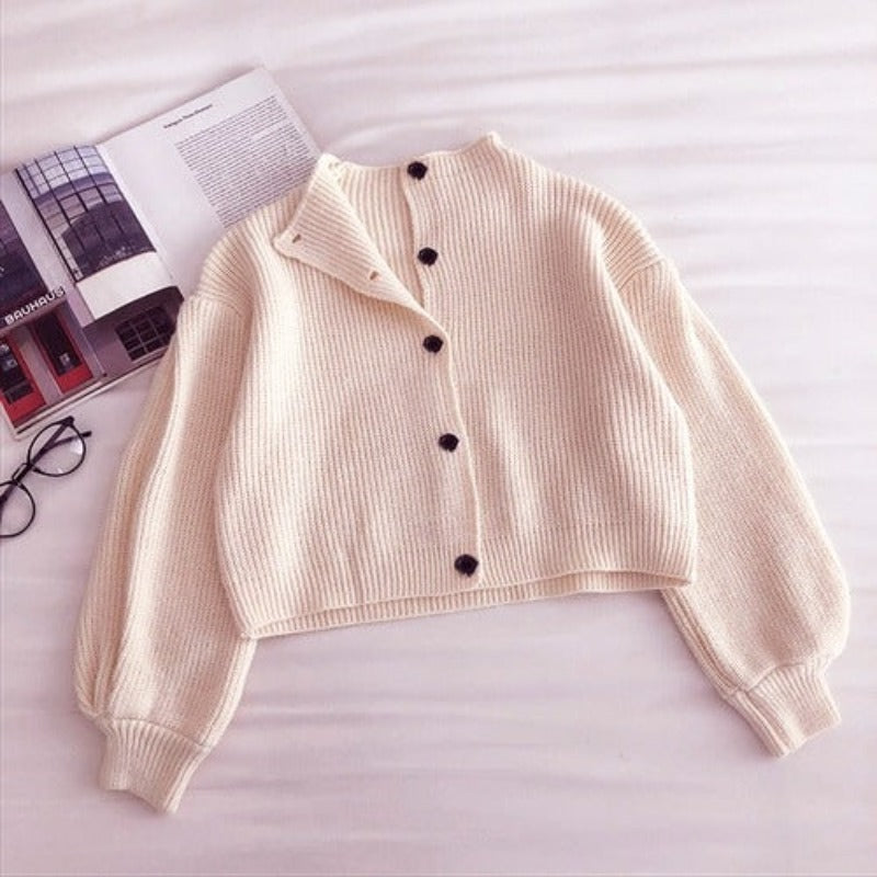 Retro Turtleneck Long Sleeved Sweater For Women-Soco Hoodie