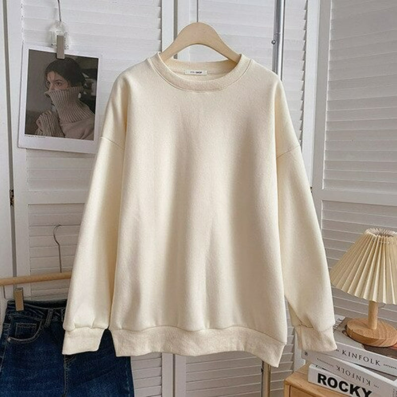 Women's Solid Color Thickened Winter Sweatshirt-Soco Hoodie