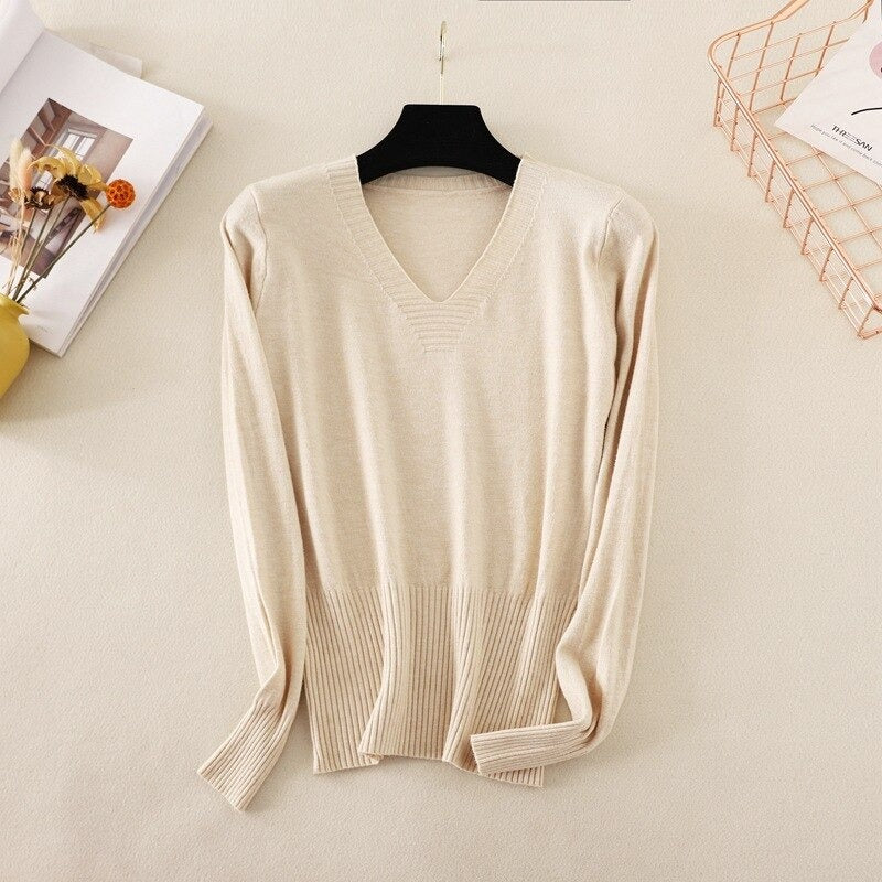 Knitted Long Sleeve Slim Pullover For Women-Soco Hoodie