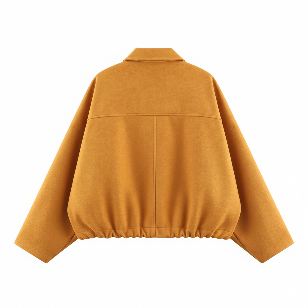 Bomber Jacket With Stylish Long Sleeve Lapel Collar