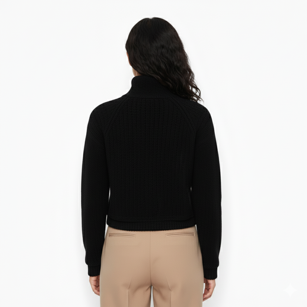 Cozy Ribbed Zip Up Knit Jacket