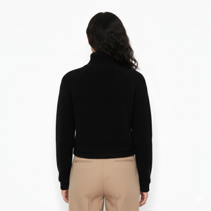 Cozy Ribbed Zip Up Knit Jacket