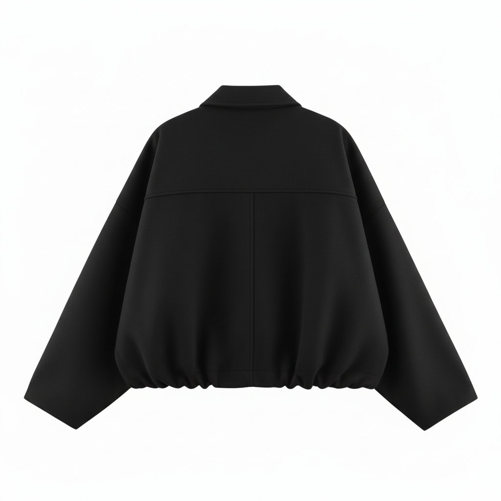 Bomber Jacket With Stylish Long Sleeve Lapel Collar