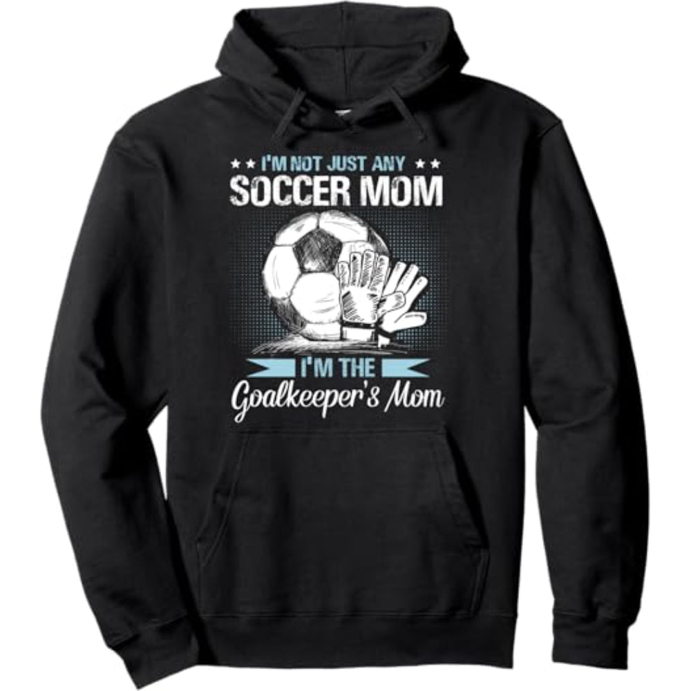 Goalkeeper Themed Graphic Pullover Hoodie Black