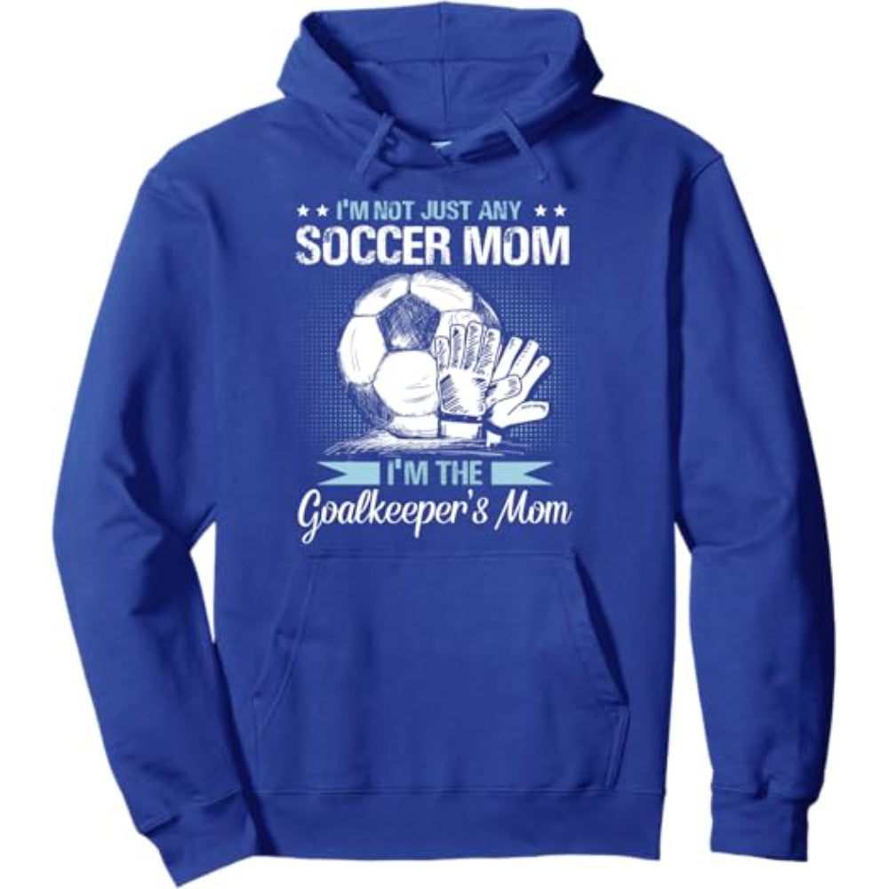 Goalkeeper Themed Graphic Pullover Hoodie Blue