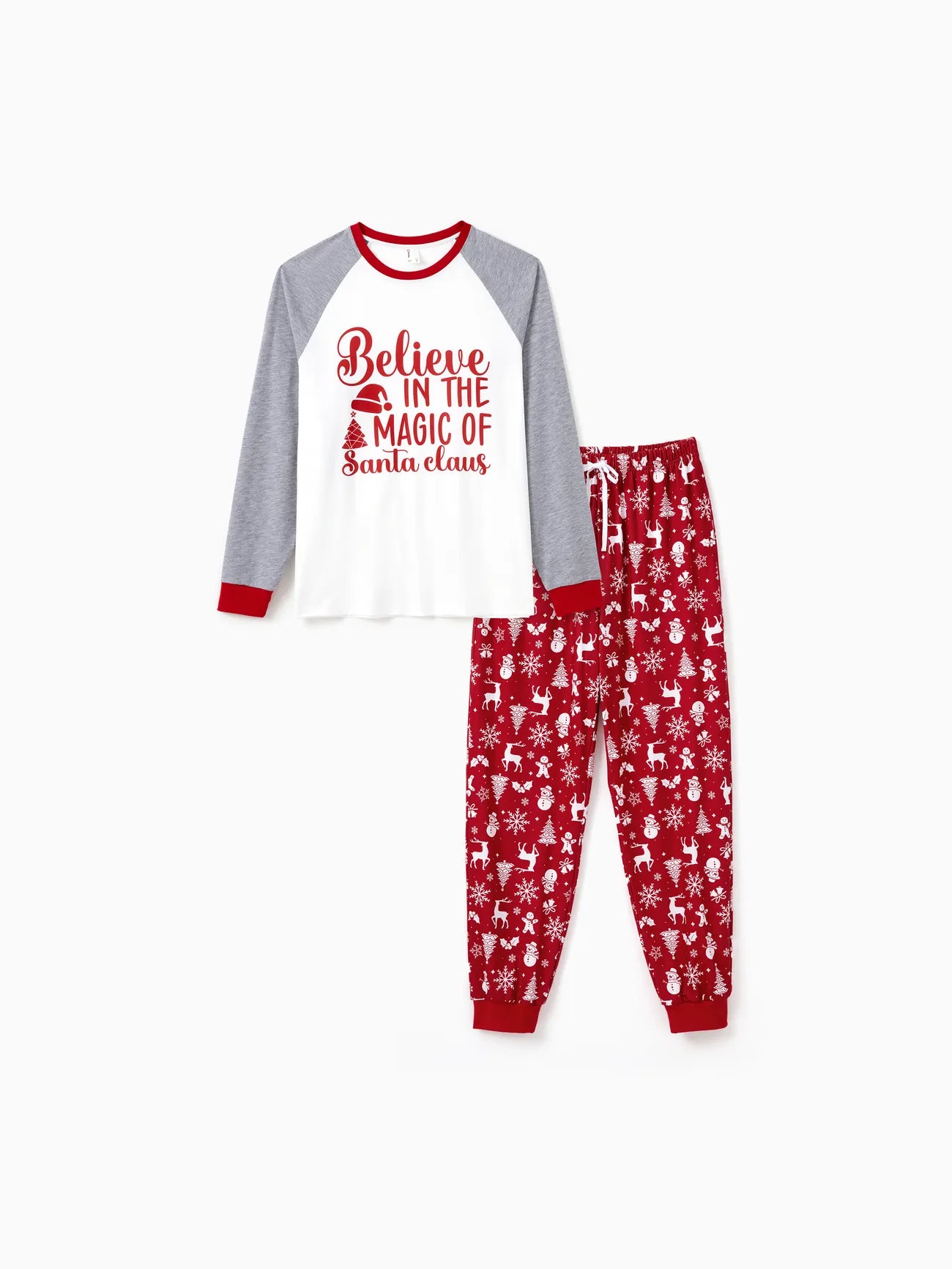 Believe In The Magic Of Santa Claus Printed Family Matching Pajama Set Men