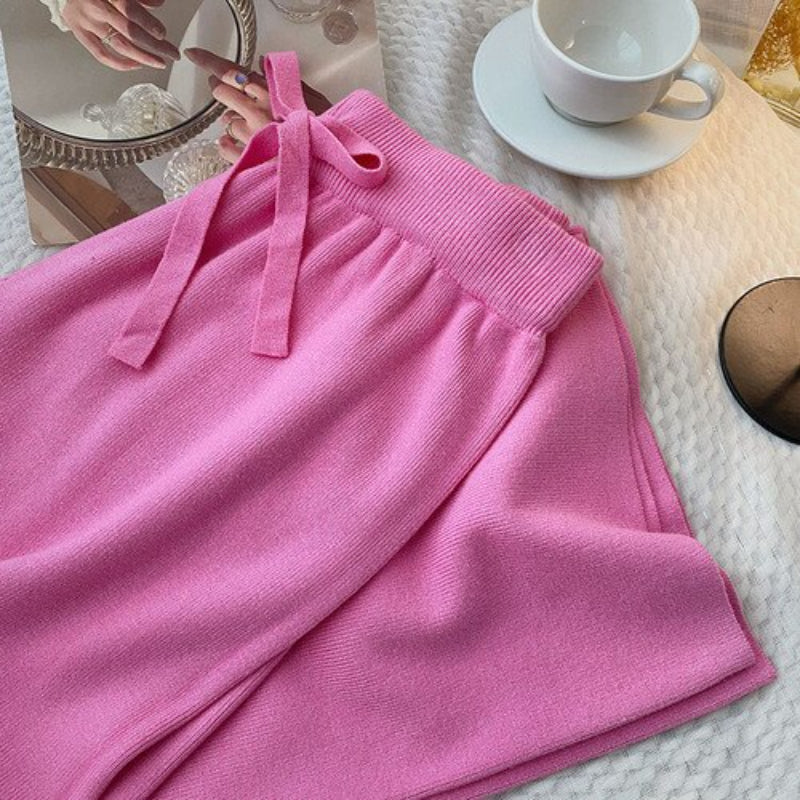 Warm Straight Knitted Pants-Soco Hoodie