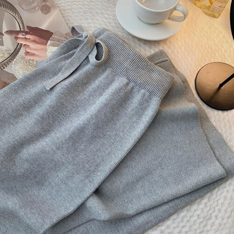 Warm Straight Knitted Pants-Soco Hoodie