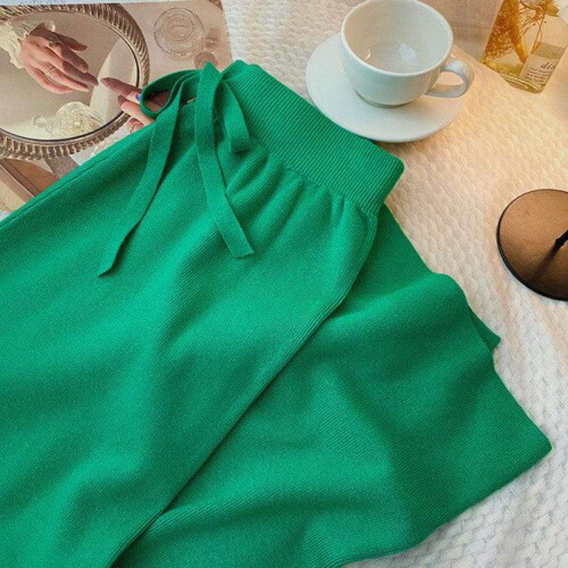 Warm Straight Knitted Pants-Soco Hoodie