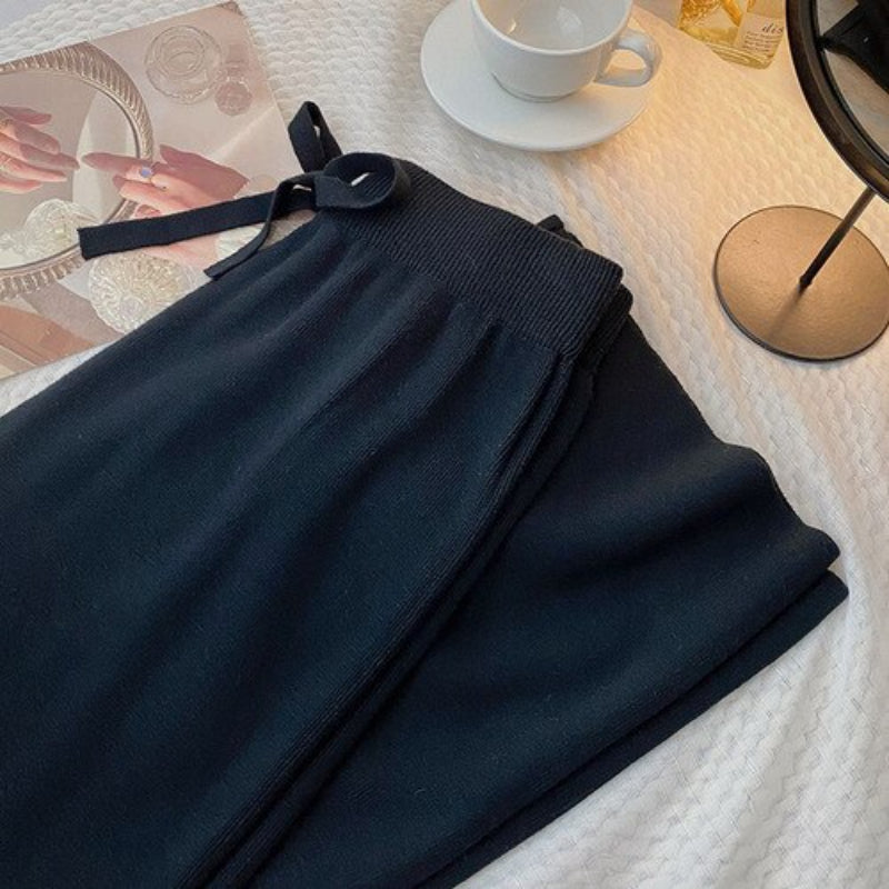 Warm Straight Knitted Pants-Soco Hoodie