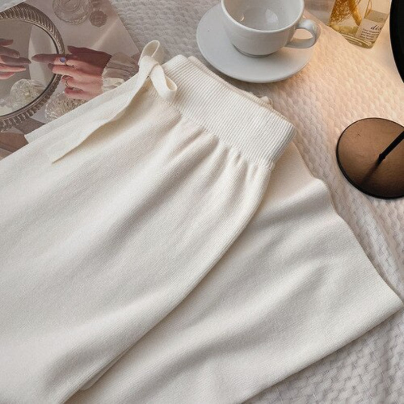 Warm Straight Knitted Pants-Soco Hoodie