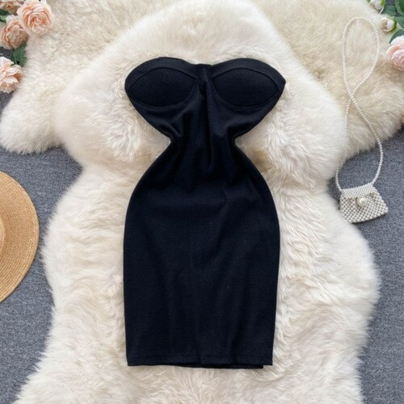 Stylish Club Temperament Strapless Dress For Women-Soco Hoodie