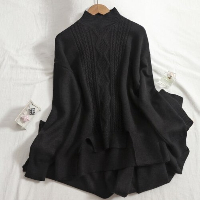 Oversize Loose Drop Sleeve Cashmere Sweater Tracksuits-Soco Hoodie