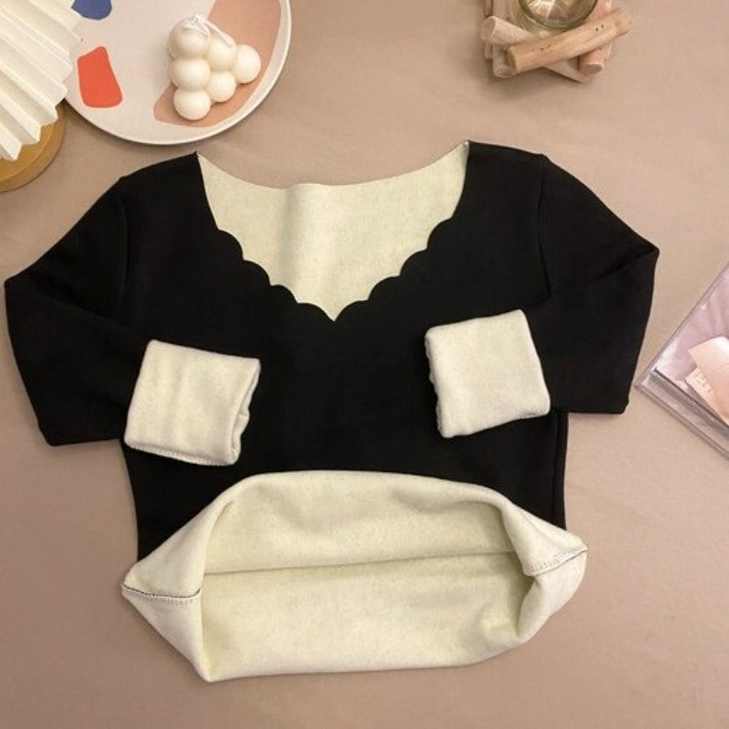 Slim Long-Sleeved Thermal Underwear T-shirts For Women-Soco Hoodie