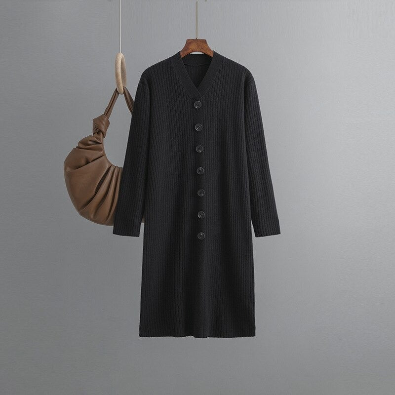 Oversize Long Knit Sweater Dresses For Women-Soco Hoodie