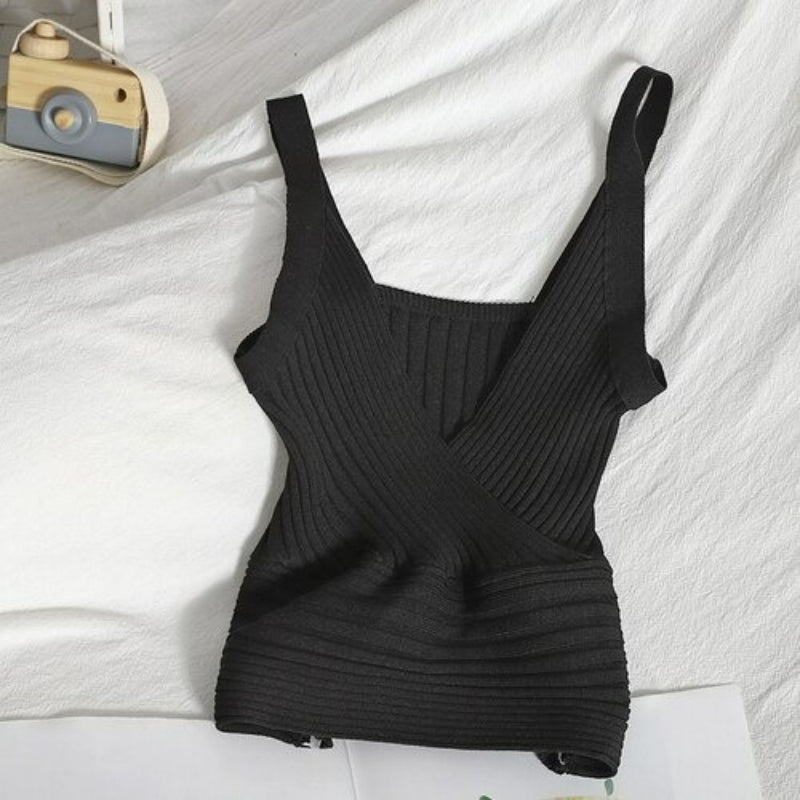 Women's Solid Color Slim Fit Camis Vest-Soco Hoodie