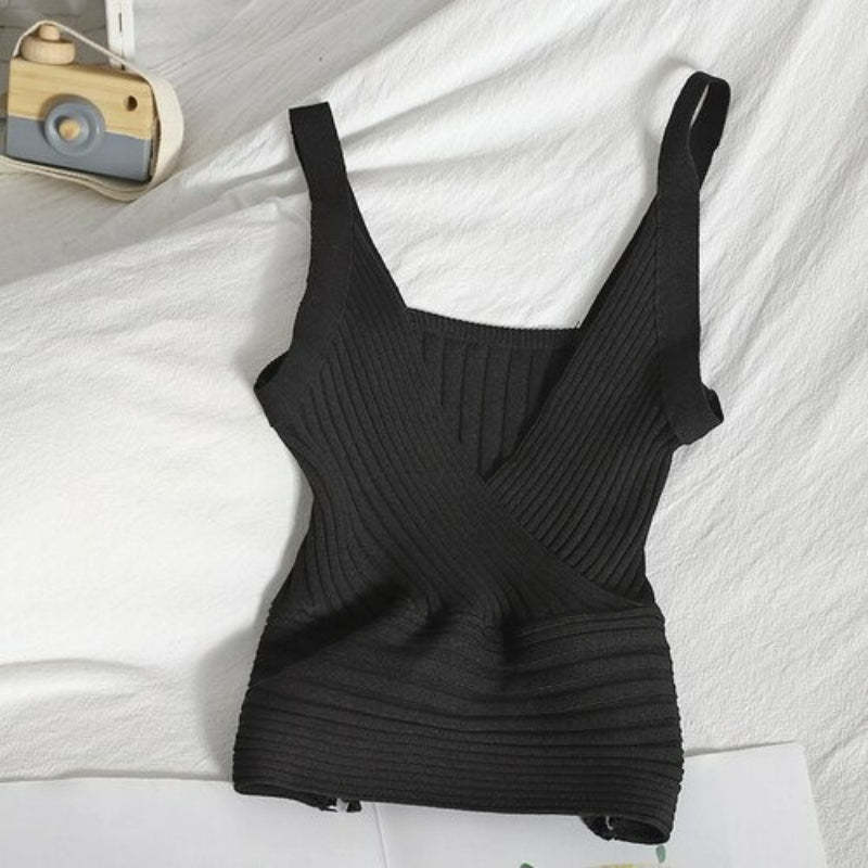 Women's Solid Color Slim Fit Camis Vest-Soco Hoodie