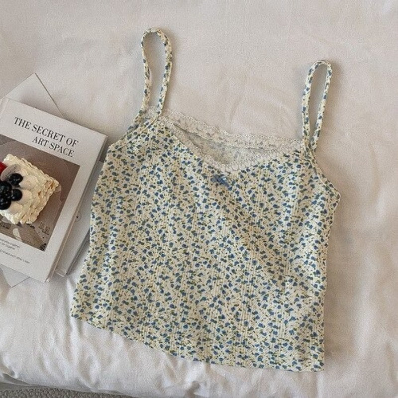 Vintage Camisole Short Tops For Women-Soco Hoodie