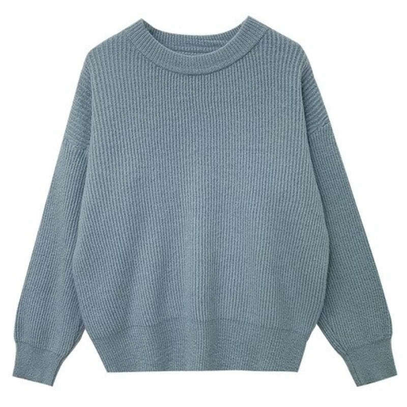 Cashmere Knitted Solid Long-Sleeved Pullover For Women-Soco Hoodie