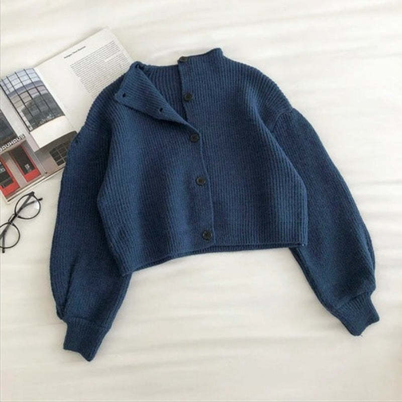 Retro Turtleneck Long Sleeved Sweater For Women-Soco Hoodie