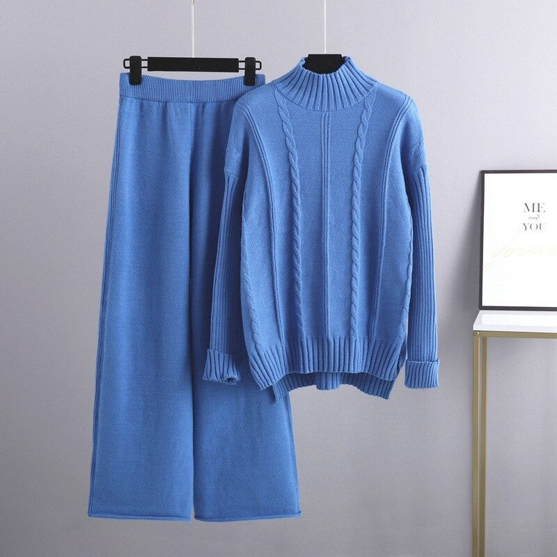 Warm Cashmere Sweater And Pants Sets For Women-Soco Hoodie