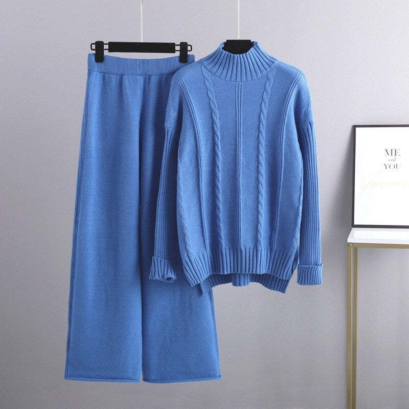 Warm Cashmere Sweater And Pants Sets For Women-Soco Hoodie