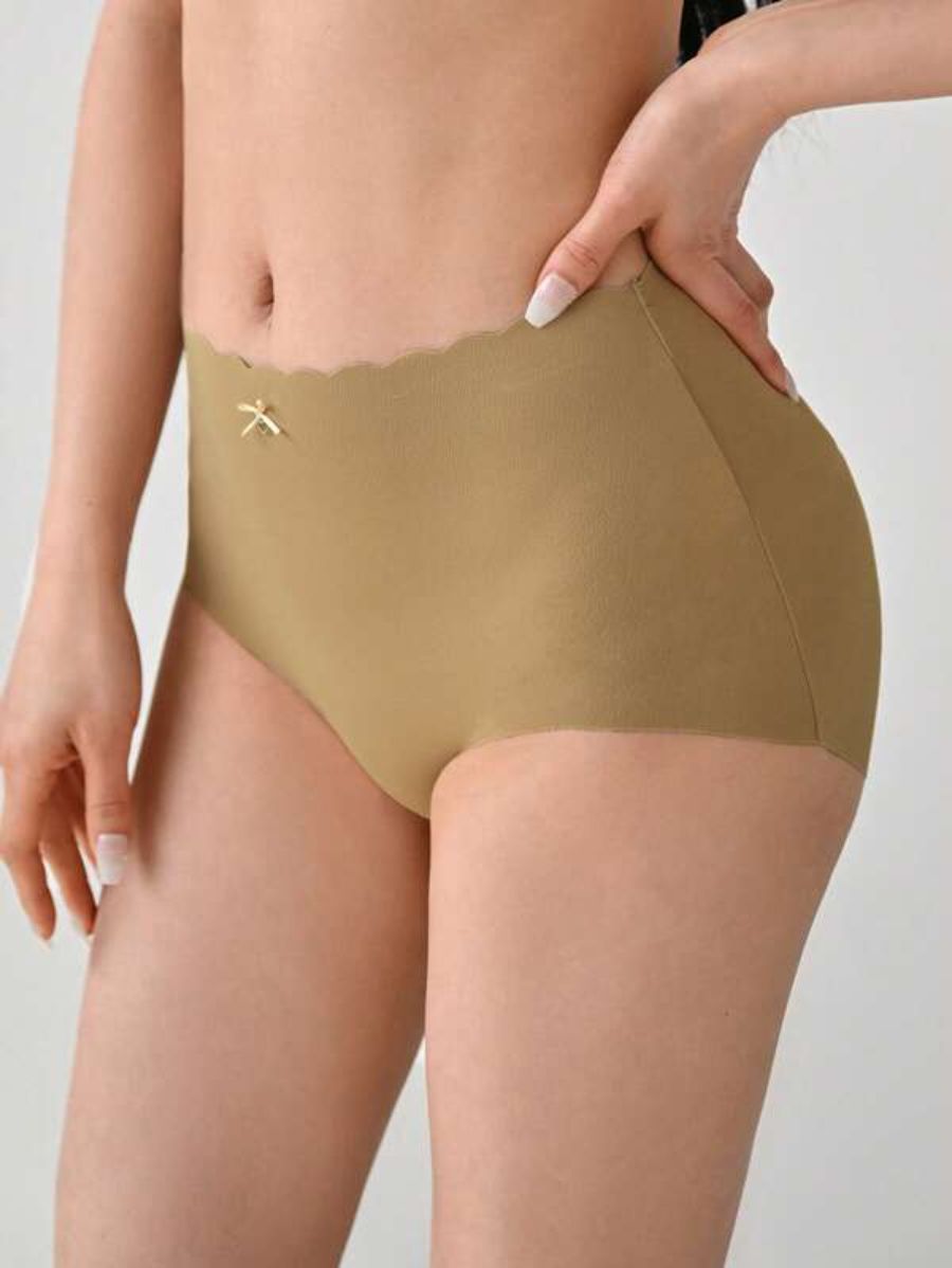 Bow Decor Scallop Trim Panty-Soco Hoodie