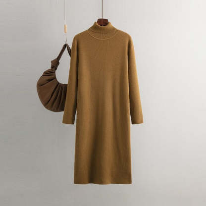 One-Piece Velvet Long Knit Sweater Dress For Women-Soco Hoodie