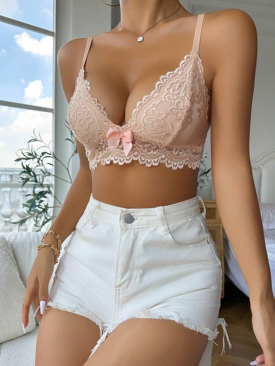 Butterfly Embroidery Mesh Bralette-Soco Hoodie