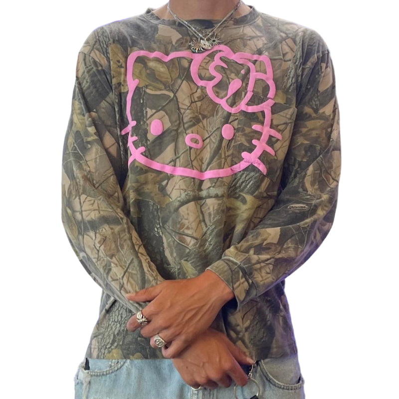 Camouflage Long Sleeve T Shirt 2XL