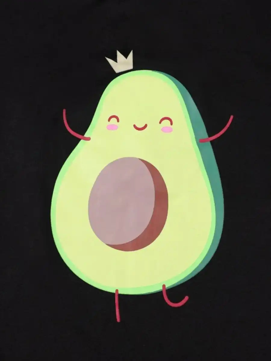 Cartoon Avocado Print Pajama Set-Soco Hoodie