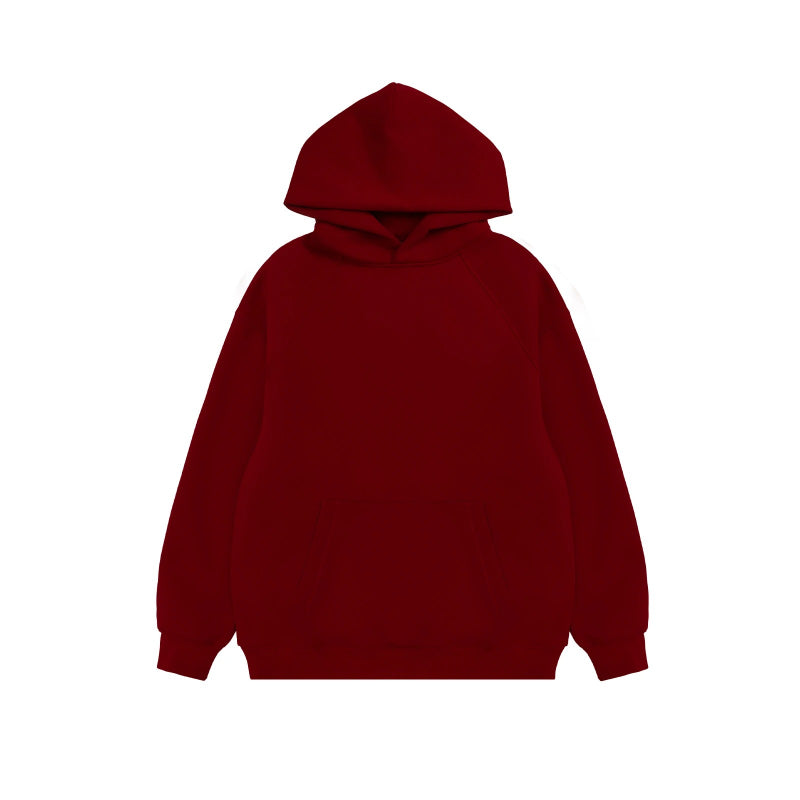 Casual Oversized Hoodie And Joggers Set Red