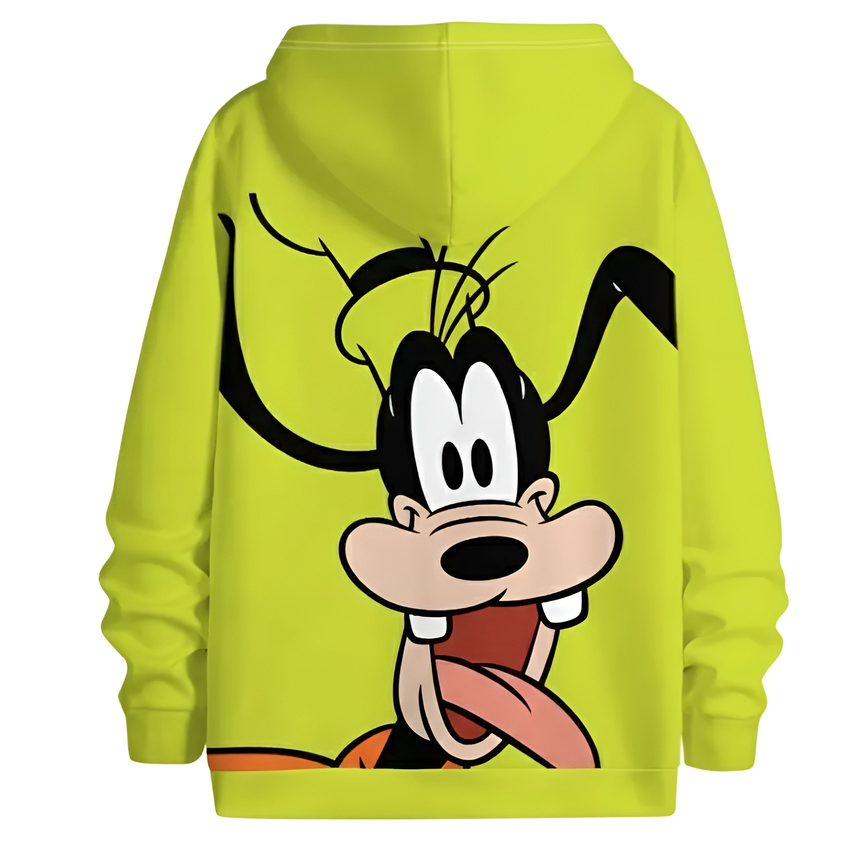 Casual Pullover With Cartoon Character Design With Hood