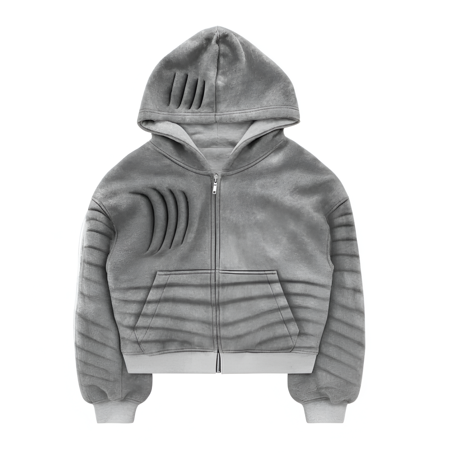 Casual Soft Fleece Zip Up Hoodie 