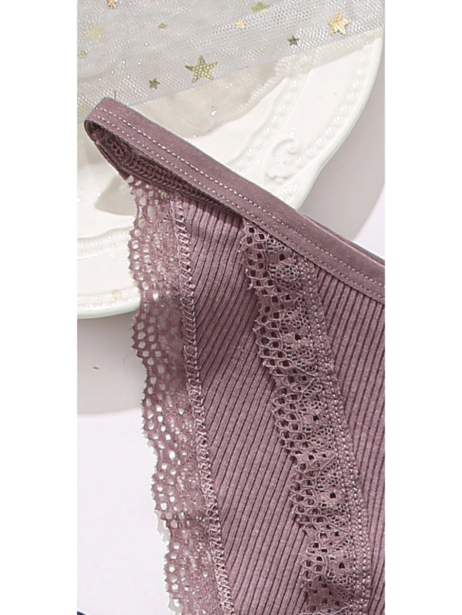 Casual Comfy Lace Trim Thong-Soco Hoodie