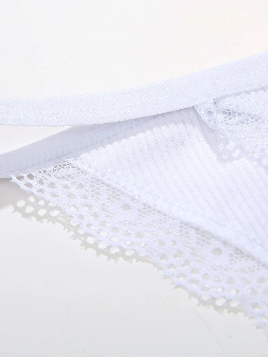 Casual Comfy Lace Trim Thong-Soco Hoodie