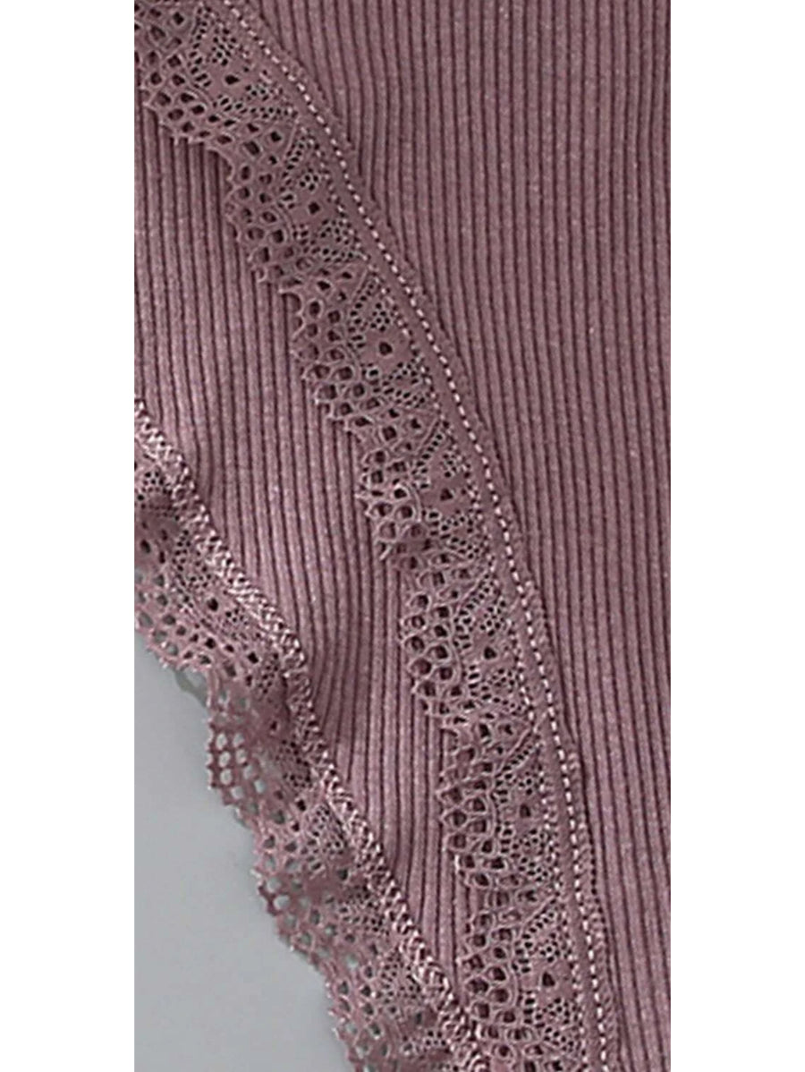 Casual Comfy Lace Trim Thong-Soco Hoodie