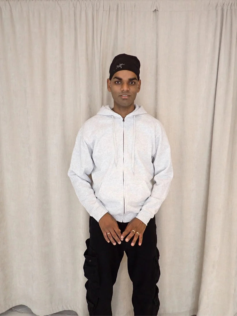 Casual Zip Up Hoodie With Adjustable Hood