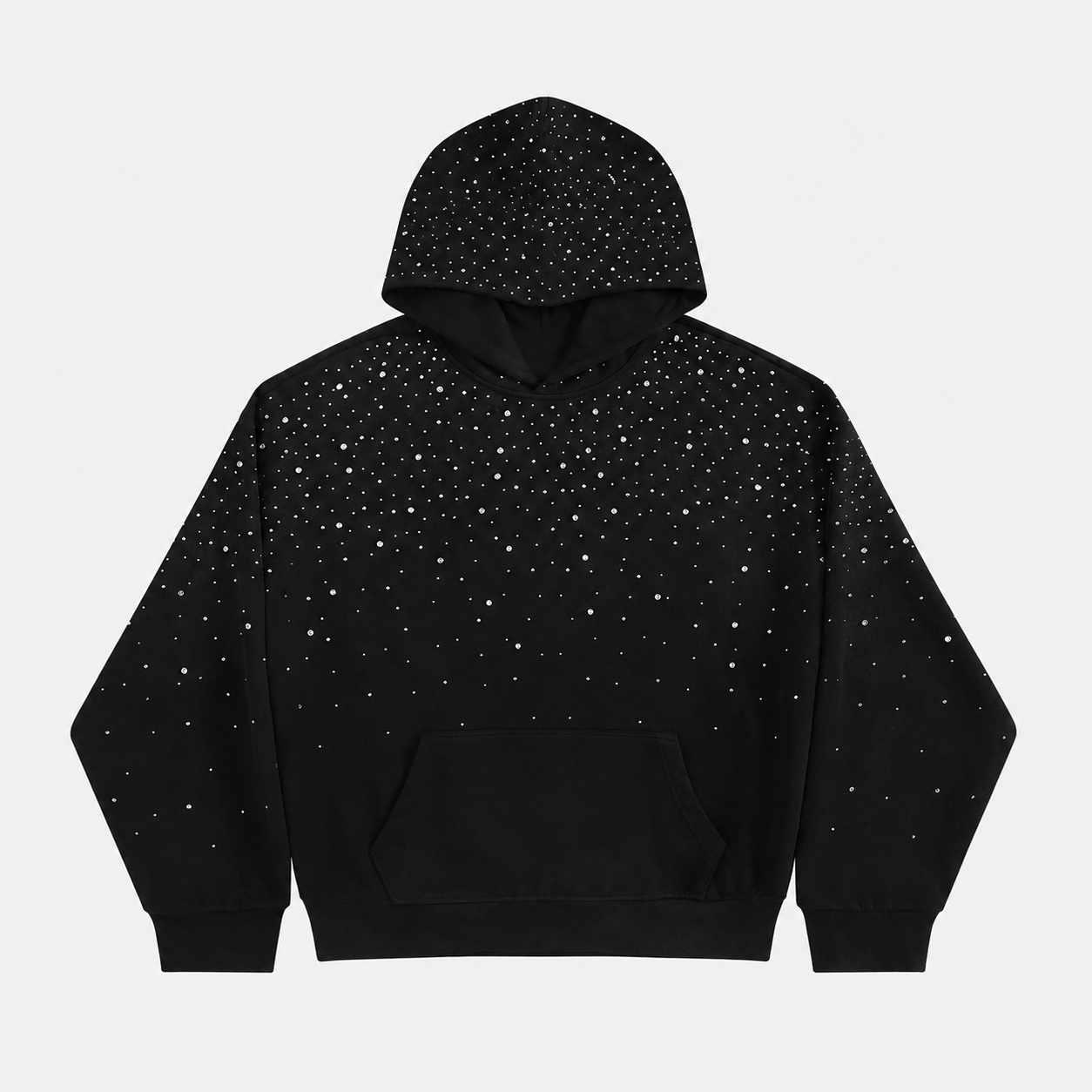 Casual Loose Rhinestone Pullover Hoodie For Men