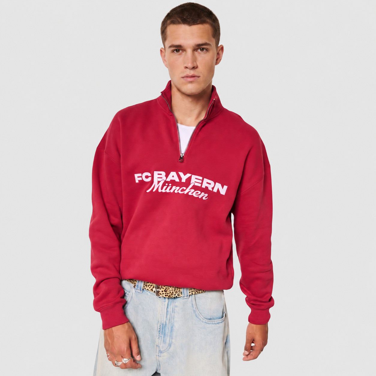 Graphic Quarter Zip Fleece Casual Sweatshirt And Hoodie
