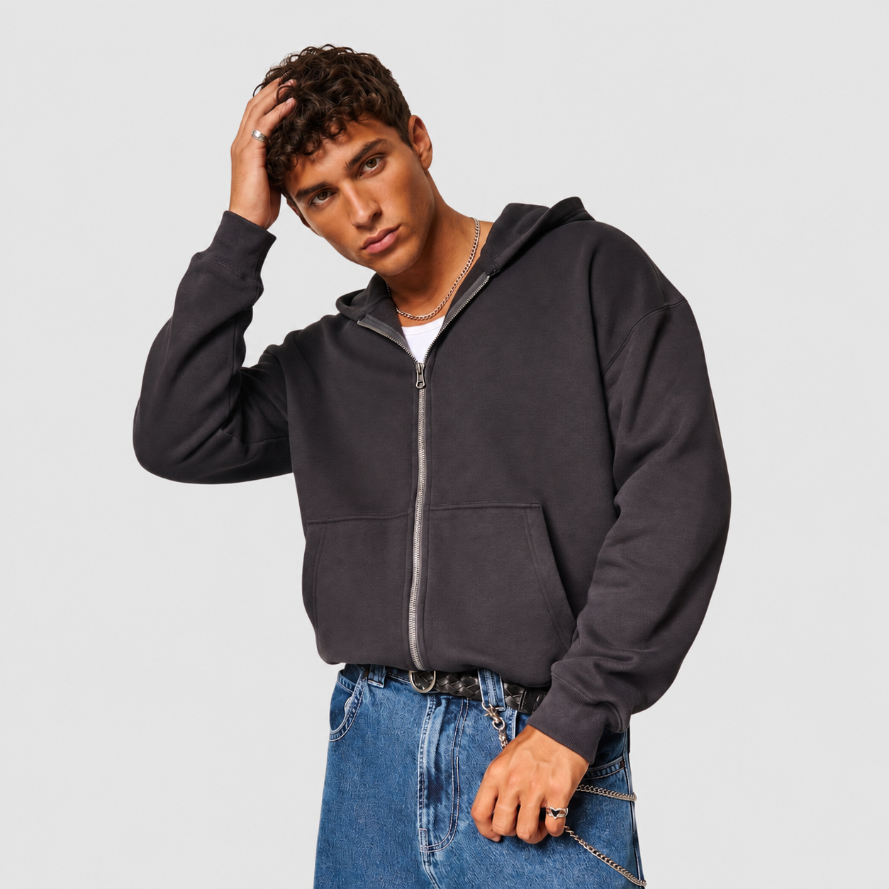 Graphic Quarter Zip Fleece Casual Sweatshirt And Hoodie