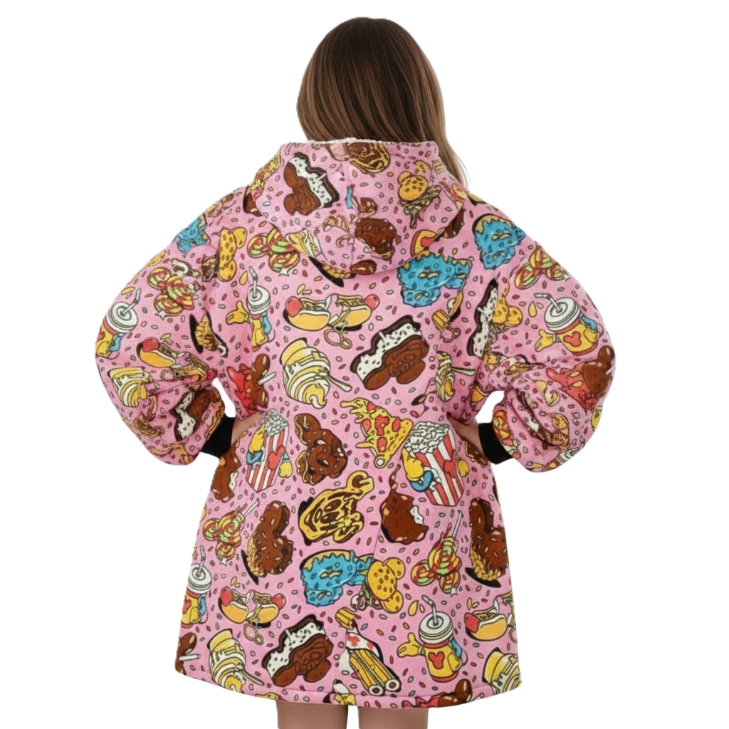 Christmas Themed Fleece Blanket Hoodie For Women