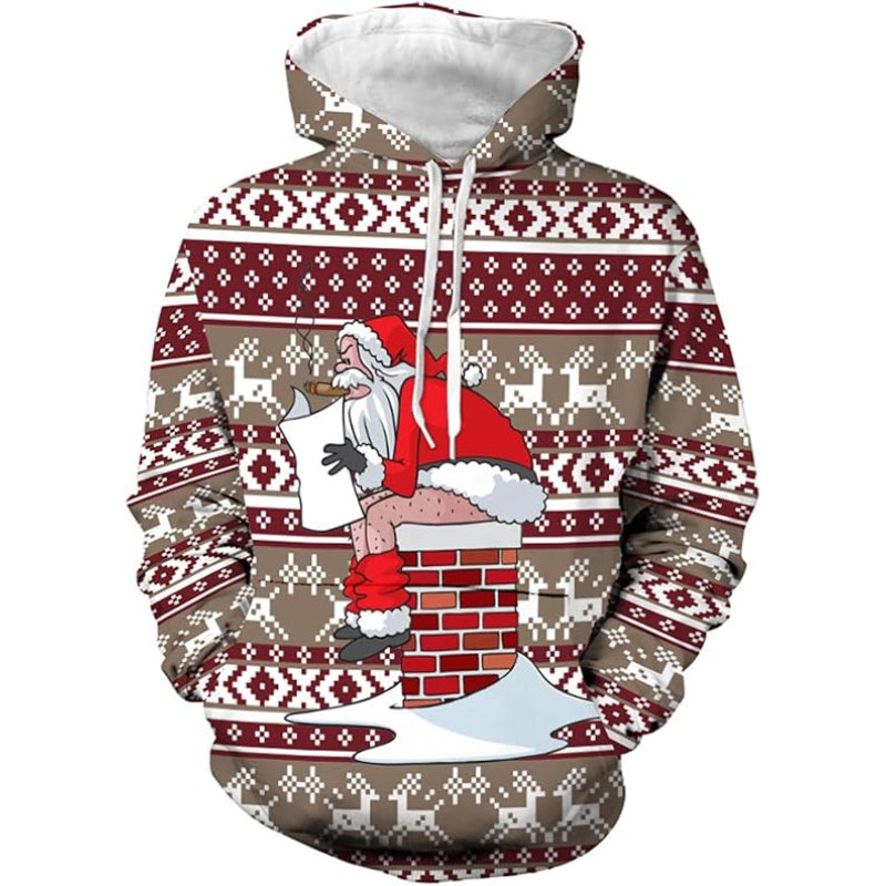 Christmas Themed 3D Print Casual Hoodie 6XL