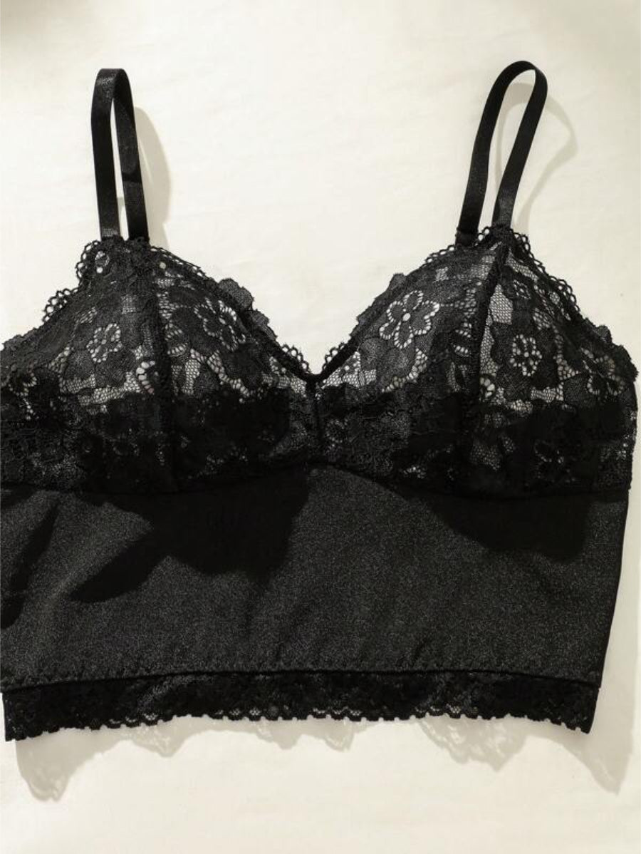 Contrast Lace Lingerie Set-Soco Hoodie