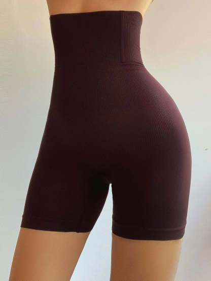 Contrast Shapewear Shorts-Soco Hoodie