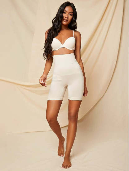 Contrast Shapewear Shorts-Soco Hoodie